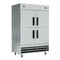 54 in. Commercial Stainless Steel Solid Half Door Reach-In Freezer, 47 cu. ft