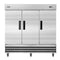 82 in. Three-Door Reach-In Freezer 72 cu ft