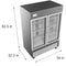 54 in. Two-Door Reach-In Refrigerator - 47 Cu Ft.