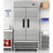 39 in. Commercial Stainless Steel 2-Door Reach-In Refrigerator, 30 cu. ft.
