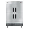 54 in. Commercial Stainless Steel Solid Half Door Reach-In Refrigerator 47 cu. ft
