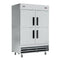 54 in. Commercial Stainless Steel Solid Half Door Reach-In Refrigerator 47 cu. ft