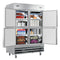 54 in. Commercial Stainless Steel Solid Half Door Reach-In Refrigerator 47 cu. ft