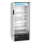 Refrigerator, Single Section Glass Door Merchandiser – Silver Exterior