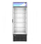 Refrigerator, Single Section Glass Door Merchandiser – Silver Exterior