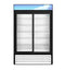 Refrigerator, Two Section Glass Door Merchandiser – White Exterior