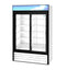 Refrigerator, Two Section Glass Door Merchandiser – White Exterior
