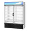 Refrigerator, Two Section Glass Door Merchandiser – Silver Exterior