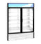Refrigerator, Two Section Glass Door Merchandiser – White Exterior