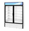 Refrigerator, Two Section Glass Door Merchandiser – White Exterior