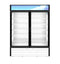 Refrigerator, Two Section Glass Door Merchandiser – White Exterior