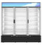 Refrigerator, Three Section Glass Door Merchandiser – Silver Exterior