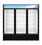 Refrigerator, Three Section Glass Door Merchandiser – Black Exterior