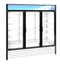 Refrigerator, Three Section Glass Door Merchandiser – White Exterior