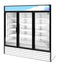 Refrigerator, Three Section Glass Door Merchandiser – White Exterior