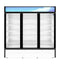 Refrigerator, Three Section Glass Door Merchandiser – White Exterior