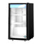 Countertop Refrigerator, Single Section Glass Door Merchandiser – Black Exterior