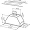 Elite Custom Range Hood Insert, 550 Max Blower CFM,