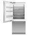 Integrated Refrigerator Freezer, 36", 19,2 cu ft, Ice & Water
