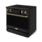 36 Inch Professional Electric Range With Tilt Panel Touch Control In Black/bronze Gordon Ramsay Series