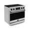 36 Inch Professional Electric Range With Tilt Panel Touch Control In Stainless Steel/black Gordon Ramsay Series