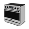 36 Inch Professional Electric Range With Tilt Panel Touch Control In Stainless Steel/black Gordon Ramsay Series