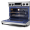 36 Inch Professional Electric Range With Tilt Panel Touch Control In Stainless Steel/black Gordon Ramsay Series