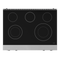 36 Inch Professional Electric Range With Tilt Panel Touch Control In Stainless Steel/black Gordon Ramsay Series