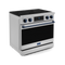 36 Inch Professional Electric Range With Tilt Panel Touch Control In Stainless Steel/navy Blue Gordon Ramsay Series