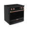 36 Inch Professional Electric Range With Tilt Panel Touch Control In Black/rose Gold Gordon Ramsay Series