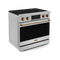 36 Inch Professional Electric Range With Tilt Panel Touch Control In Stainless Steel/bronze Gordon Ramsay Series