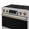 36 Inch Professional Electric Range With Tilt Panel Touch Control In Stainless Steel/bronze Gordon Ramsay Series