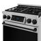 30 Inch Professional Gas Range With Tilt Panel Touch Control In Stainless Steel/black Gordon Ramsay Serie