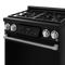 30 Inch Professional Gas Range With Tilt Panel Touch Control In Matte Black/stainless Steel Gordon Ramsay Series
