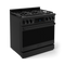 36 Inch Professional Gas Range With Tilt Panel Touch Control In Black Gordon Ramsay Series