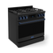 36 Inch Professional Gas Range With Tilt Panel Touch Control In Black/navy Blue Gordon Ramsay Series