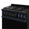 36 Inch Professional Gas Range With Tilt Panel Touch Control In Black/navy Blue Gordon Ramsay Series