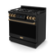 36 Inch Professional Gas Range With Tilt Panel Touch Control In Black/bronze Gordon Ramsay Series