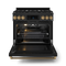 36 Inch Professional Gas Range With Tilt Panel Touch Control In Black/bronze Gordon Ramsay Series