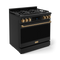 36 Inch Professional Lp Range With Tilt Panel Touch Control In Black/bronze Gordon Ramsay Series