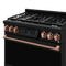 36 Inch Professional Gas Range With Tilt Panel Touch Control In Black/rose Gold Gordon Ramsay Series