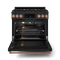 36 Inch Professional Gas Range With Tilt Panel Touch Control In Black/rose Gold Gordon Ramsay Series