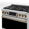 36 Inch Professional Gas Range With Tilt Panel Touch Control In Stainless Steel/bronze Gordon Ramsay Series