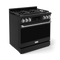 36 Inch Professional Gas Range With Tilt Panel Touch Control In Black/stainless Steel Gordon Ramsay Series
