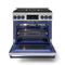 36 Inch Professional Lp Range With Tilt Panel Touch Control In Stainless Steel/navy Blue| Gordon Ramsay Series