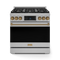 36 Inch Professional Lp Range With Tilt Panel Touch Control In Stainless Steel/bronze Gordon Ramsay Series