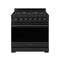36 Inch Professional Gas Range With Precision Knob Control In Black Gordon Ramsay Series