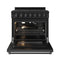 36 Inch Professional Gas Range With Precision Knob Control In Black Gordon Ramsay Series