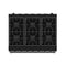 36 Inch Professional Gas Range With Precision Knob Control In Black Gordon Ramsay Series
