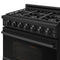 36 Inch Professional Liquid Propane Range With Precision Knob Control In Black Gordon Ramsay Series